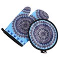 thumbnail image 4 of MasteelfCA 1 Set Oven Mitts and Pot Holder Set Premium Heat Resistant Non Mat, 4 of 7