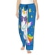 thumbnail image 1 of Balery Cool Unicorn Star Golden Pantalones de pijama para mujer, pijamas ultraligeros, pantalones de estar por casa-Medium, 1 of 6