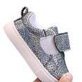 thumbnail image 6 of Willtoo Toddler Sneakers for Boys and Girls Glitter Hook and Loops Sneakers Baby Canvas Shoes, 6 of 7