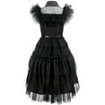 thumbnail image 3 of Girls Stunning Halloween Party TV Serise Character Dress Up Outfit, Ruffle Mesh Hem Layered Tutu Dress, 3 of 5