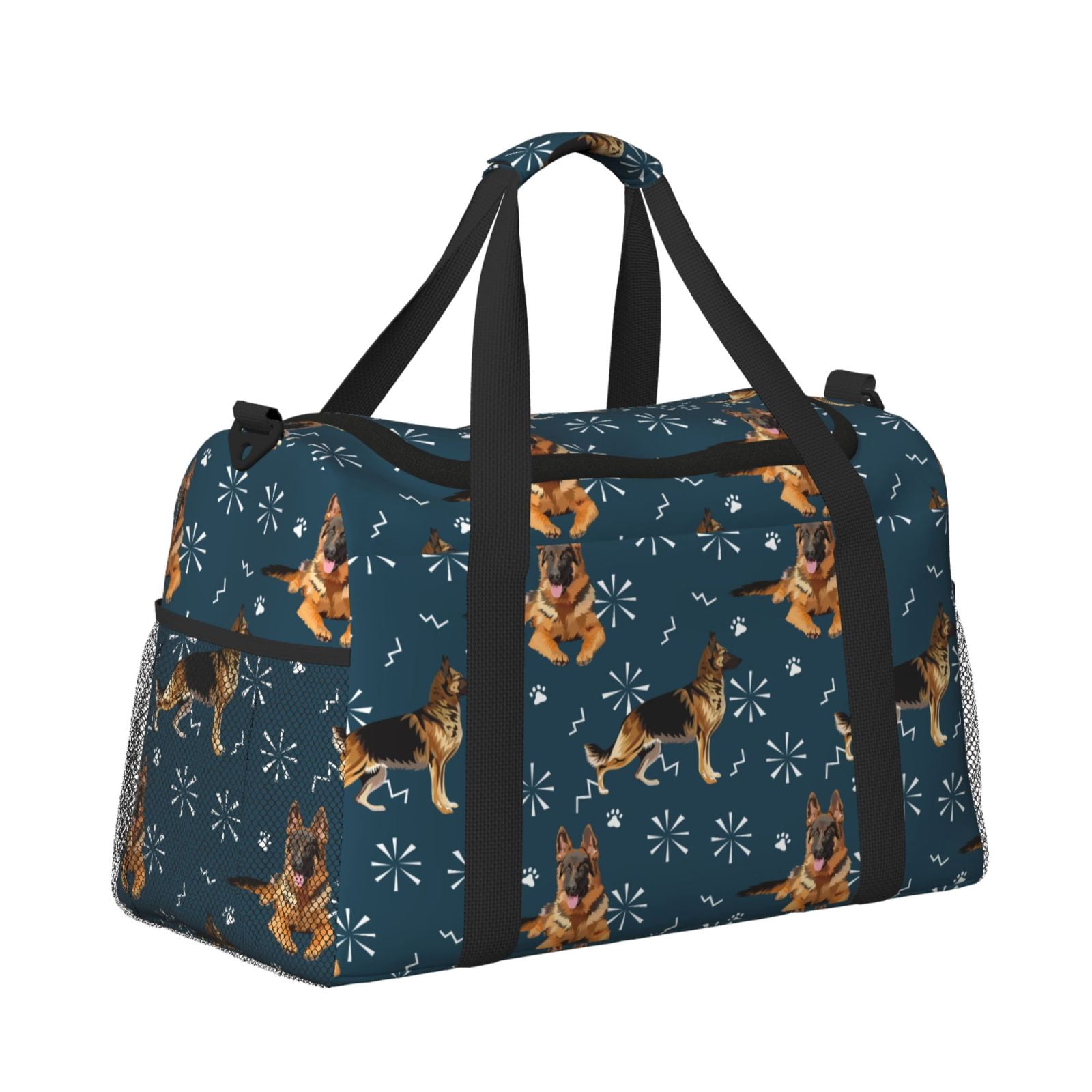 Fuzoiu German Shepherd Dog Print Travel Duffle Bag,Carry On Tote Bags,Duffel Bag,Sport Gym Bag, Hospital Bag for Labor and Delivery, Overnight Bag,Luggage Bag