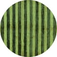 thumbnail image 1 of Ahgly Company Indoor Round Oriental Turquoise Blue Modern Area Rugs, 3' Round, 1 of 4