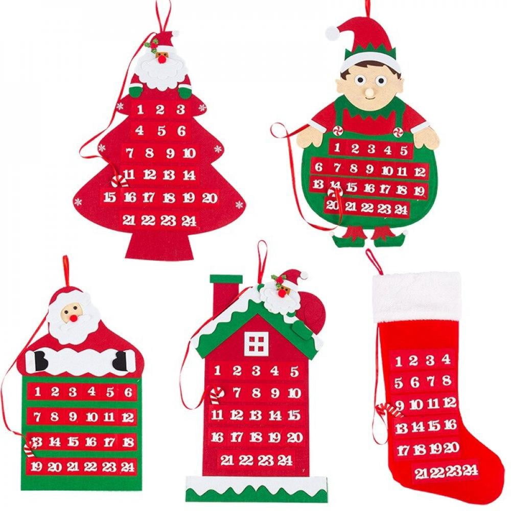 ZDMATHE Cute Santa Claus Christmas Advent Calendar Countdown Home Party Shop  Decoration Wall Hanging Velvet Calender Gifts New Year - Walmart.com