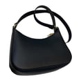 thumbnail image 2 of Bolso de hombro de cuero PU Colco negro con cremallera Bolso de hombro para mujer, 2 of 7