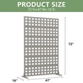 thumbnail image 6 of MAYEERTY Outdoor Metal Privacy Screen 6ft × 4ft Gray, 6-Panel Lattice Pattern, Rust-Resistant for Garden, 6 of 6