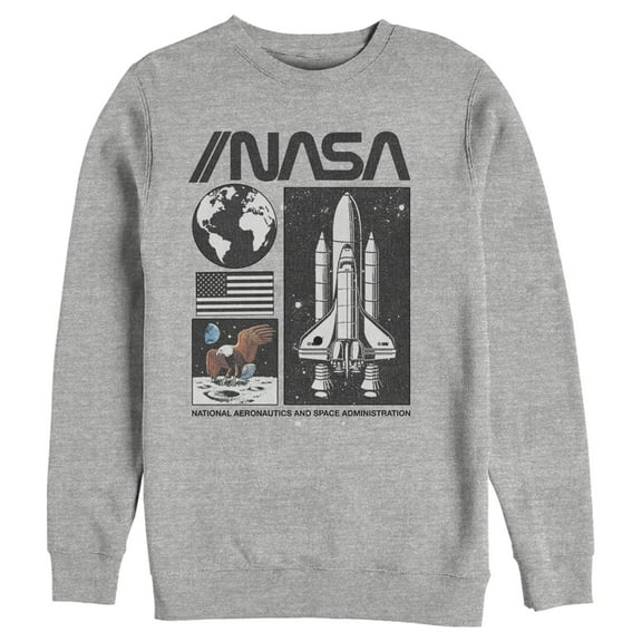 Men's NASA Vintage Panels Sweatshirt Athletic Heather Large