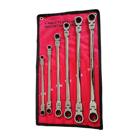 

TINYSOME 6-Piece Metric 8mm - 19mm for Extra Long Gear Ratcheting Wrench Set Extended Han