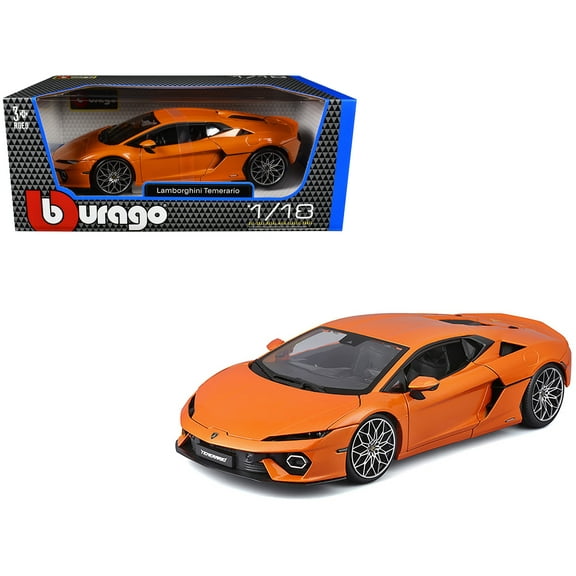Lamborghini Temerario Orange Metallic 1/18 Die Cast Model Car by Bburago