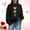 #016-Black, variant on Women's Sweater with Heart Print, Long Sleeve Round Neck, Loose Fit Fashion Casual Warm for Valentine's Day and Daily Wear