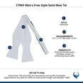 thumbnail image 4 of CTM  Free Style Satin Bow Tie (Men), 4 of 4