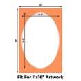 thumbnail image 2 of Orange Picture Frame Mat for 12x18 Frames - Oval Opening for 11x16 Photos - 50 Mats, 2 of 7