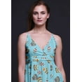 thumbnail image 5 of Bimba Leaves Printed Adjustable Spaghetti Strap Long Maxi Dress Summer Beachwear-X-Small, 5 of 5