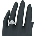 thumbnail image 2 of Wedding Ring Set 14K White Gold Halo Rings for Women 9.10 MM 7.15 Carat (G,SI) (Moissanite Center), 2 of 5