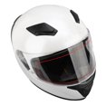 thumbnail image 3 of Casco de motocicleta de aspecto elegante, a prueba de impactos, visión clara, lente antivaho, casco integral para motocicleta para hombres y mujeres, blanco XXL: 60 ‑ 62 cm / 23,6 ‑ 24,4 pulgadas, 3 of 10