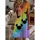 thumbnail image 3 of Vestido mini sexy de manga corta con cuello en V y estampado de amor de Minnie Mouse de Disney para mujer, diseño para exteriores, 3 of 5