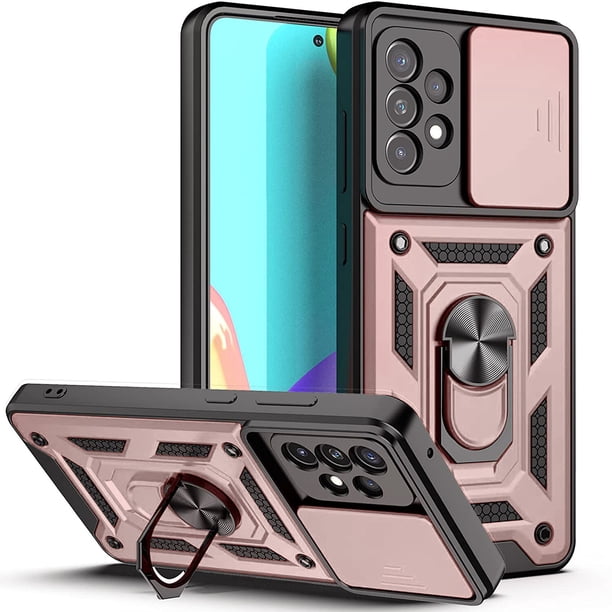 Funda de lente de cámara deslizante para Samsung Galaxy, cubierta de armadura de parachoques, A12, A21s, A22, A32, A50, A51, S22 Ultra, S21 Plus, S20 FE, A52, A71, A72, A02 qiuyongmign unisex