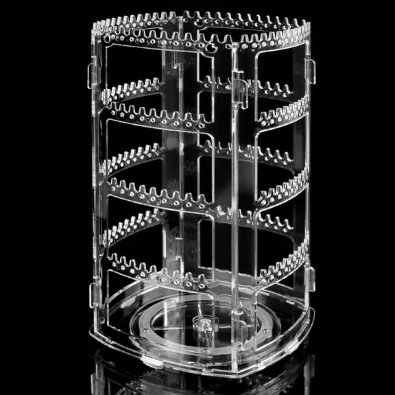 Romeda 360° Rotating Earring Holders, 11.2"H X 6.4"L X 16.4" W Earring Displays, 156 Holes and 170 Grooves Earring Holder Display, 4 Layers Earing Display  Organize Stud, Earring, Necklace