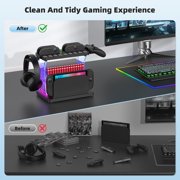 Pecham Charging Storage Dock for Switch 2 JoyCon, Switch 2 Accessories Organizer with 16 Game Disc Slot, 9 Game Cards Slot, Pro Controller Holder