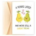 thumbnail image 1 of Tarjeta de aniversario POMELION Cute para el cuarto aniversario de Him Her, 1 of 7
