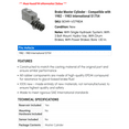 thumbnail image 2 of Brake Master Cylinder - Compatible with 1982 - 1983 International S1754, 2 of 2