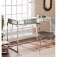 thumbnail image 1 of Southern Enterprises Dana Mirrored Desk with Drawer in Chrome, 1 of 4