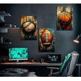 thumbnail image 2 of Graffiti Sports Canvas Wall Art Vintage Basketball Football Baseball Posters Prints Colorful Street Pop Art Painting Pictures Sports Wall Decor for Boys Bedroom （Only canvas）, 2 of 5