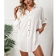 thumbnail image 5 of Vestido camisero casual Nikou para mujer con solapas abotonadas y puños vueltos, 5 of 8