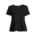 thumbnail image 5 of Time and Tru Women's Short Sleeve Peplum T-Shirt, 5 of 5