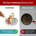 thumbnail image 2 of Sunhouse 8 Inch Stainless Steel Frying Pan Skillet, 3-Ply Clad Stainless Steel Pan, PFOA-FREE, Fry Pan Egg Pan Omelet Pans - Chef's Pan - Induction Cookware, 2 of 9