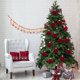 thumbnail image 5 of Dgankt - 12 bolas navideñas de terciopelo (8 cm) para árbol de Navidad, adornos navideños colgantes para la familia (rojos), 5 of 6