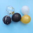 thumbnail image 3 of 20 globos marmoleados con lentejuelas de ágata, globos decorativos para fiestas, suministros para bodas, cumpleaños, lentejuelas doradas, ágata negra, dorado, negro y blanco., 3 of 7
