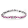 thumbnail image 3 of 3mm Moissanite Tennis Bracelets Women Gold Bracelets D Color VVS1 Clarity Pink Diamond Tennis Bracelets S925 Sterling Silver Bracelets for Women（6-9 inchs）, 3 of 6