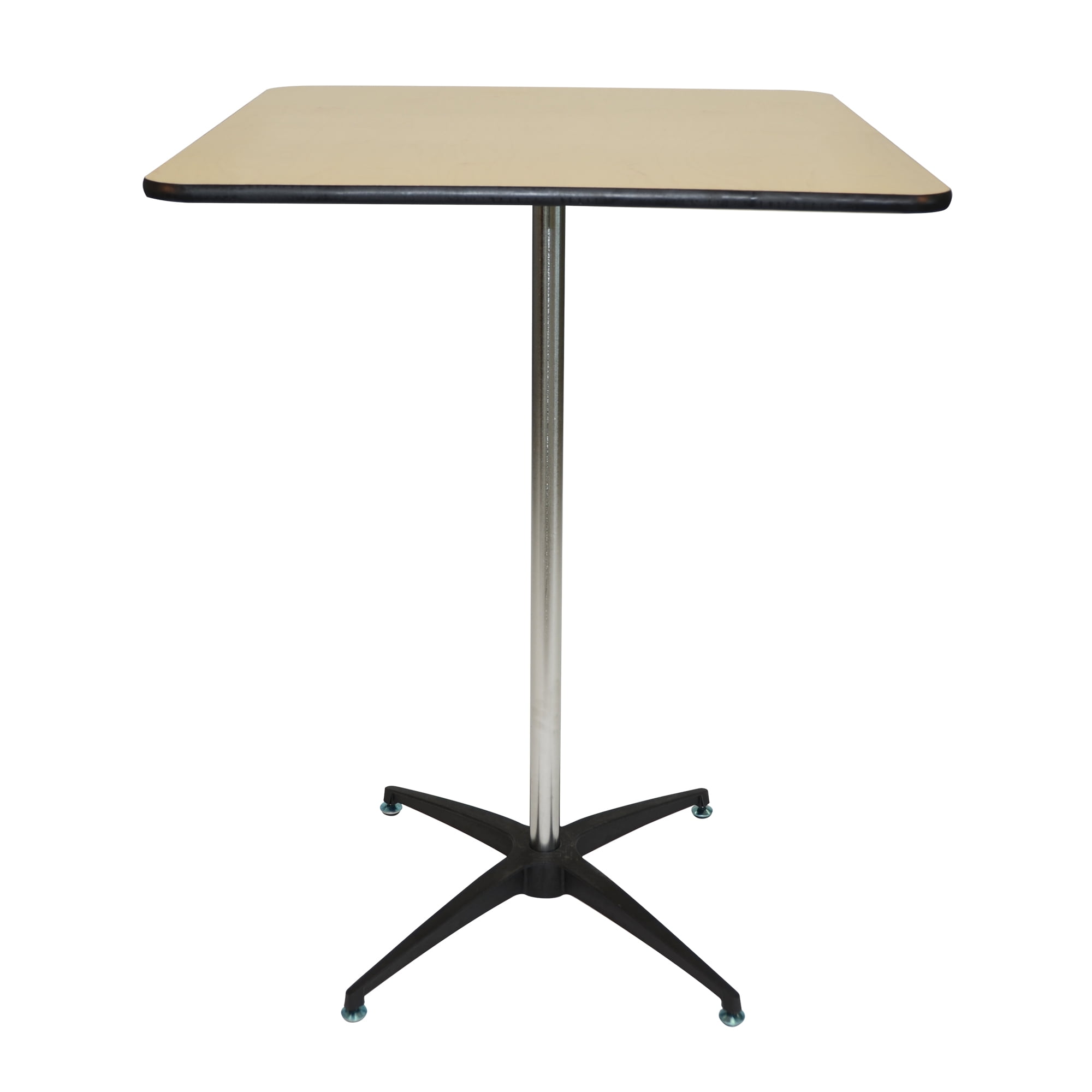 Table - 30"X30" WFT Series Russian Birch Wood Square - Rubber Edge - Cocktail 30"&42" Kit