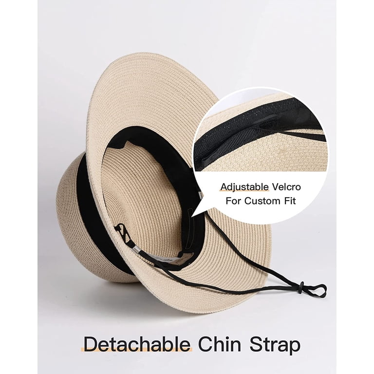 FURTALK Women's UV UPF50 Straw Sun Hat, Foldable Brim Beach Hat