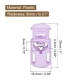 thumbnail image 2 of Unique Bargains 30Pack 5.5x3mm Cord Lock Plastic Single Hole Spring Toggle Stoppers, Purple, 2 of 5