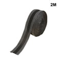 thumbnail image 3 of Inteprter Pantalones autoadhesivos de hierro en el borde Parches Acortar Ropa Pantalones Chaqueta Abrigo Bufanda Tela de costura Sastre Artesanía Negro 2m, 3 of 6