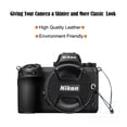thumbnail image 5 of Foto&Tech Premium 2 Pack 62mm Leather Sticker Logo Cut Out Camera Lens Cap Holder Keeper Leash with 3M Adhesive Compatible with Nikon Cameras, 5 of 8