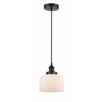 Innovations Lighting 616-1Ph-10-8 Bell Pendant Bell 8" Wide Mini Pendant - White