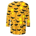 thumbnail image 3 of Halloween Shirts for Women Funny Cute Graphic Sweatshirts 3/4 Length Sleeve Tunic Tops, 3 of 6
