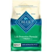 Blue Buffalo Life Protection Formula Adult Dog Food  Natural Dry Dog Food for Adult Dogs  Lamb and Brown Rice  6 lb. Bag