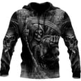 thumbnail image 2 of Sudadera con capucha con estampado 3D de calavera vintage para hombre y mujer, sudaderas casuales de moda para niños, sudaderas de gran tamaño, abrigo unisex para hombre, 2 of 4