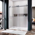 thumbnail image 3 of UKD01 56 to 60 in. x 72 in. H Frameless Double Sliding Shower Door in Space Gray with 3/8 in. (10mm) Clear Glass, 3 of 7