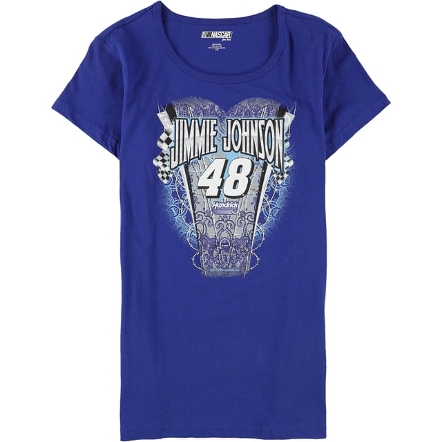 Camiseta gráfica Jimmie Johnson NASCAR para mujer azul grande