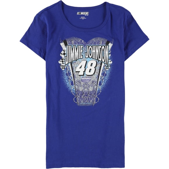 Camiseta gráfica Jimmie Johnson NASCAR para mujer azul grande
