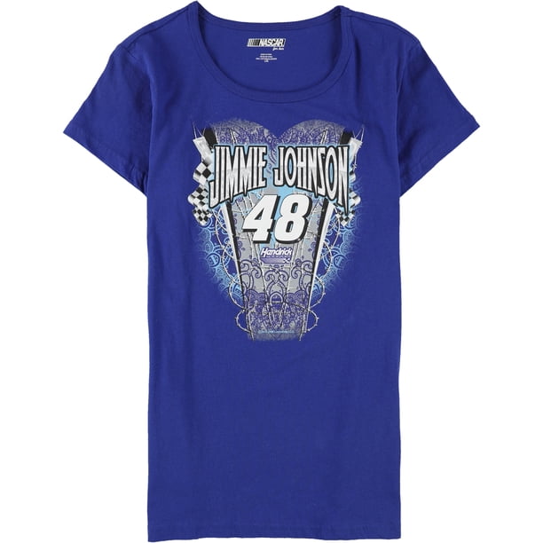 Camiseta gráfica Jimmie Johnson NASCAR para mujer azul grande