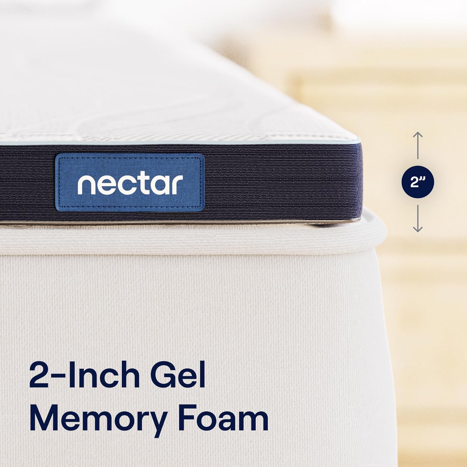 Nectar Soft Mattress Topper - Twin XL - Gel Memory Foam Mattress Topper - Breathable & Comfortable - Support & Pressure-Relief - CertiPUR-US Certified