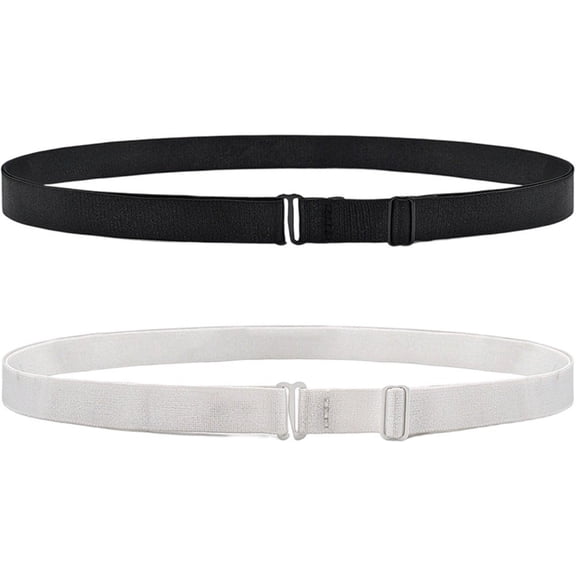 Vjnyvs Adjustable Shirt Tuck Band 2Pcs Elastic Crop Belt for Tops