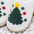 thumbnail image 4 of Zapatillas de interior para hombre y mujer, pantuflas de algodón con árbol de Navidad, zapatilla de casa de felpa cálida, 4 of 9