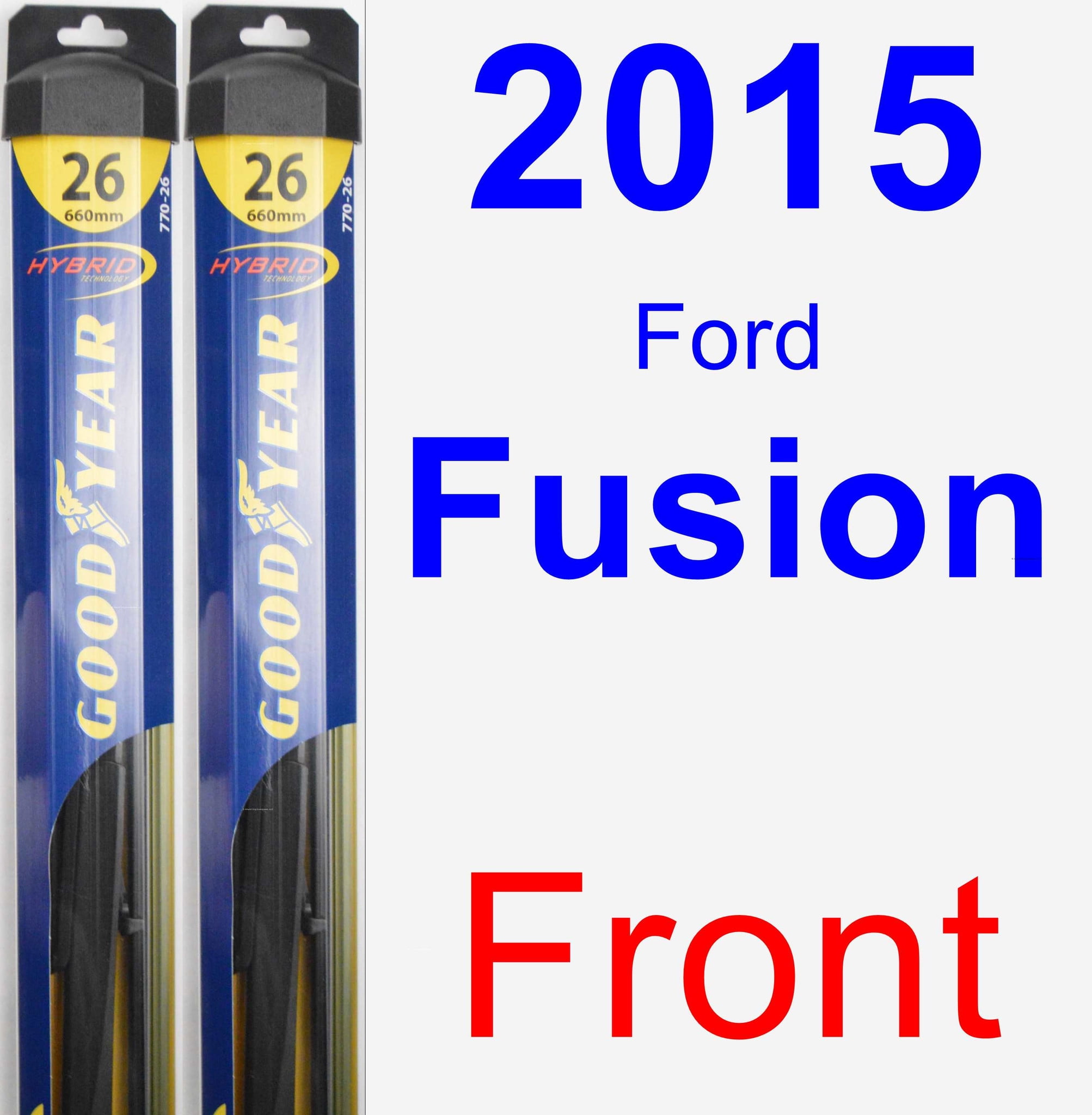 2015 ford fusion wiper blade size