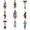 1A, variant on 9 Sheets Temporary Tattoos Waterproof Long Lasting Body Stickers Pistol Dagger Axe Adult Men Women Tattoo Stickers Arm Forearm Chest Shoulder